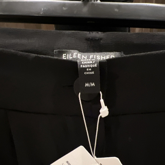 Eileen Fisher Silk Georgette Crepe Ankle Pant Medium - Picture 2 of 5